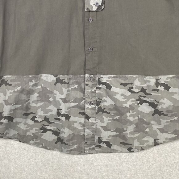 RPR Repair Design Under Construction Mens Sz XXL Grey Camo Button Down Pockets - Picture 4 of 13
